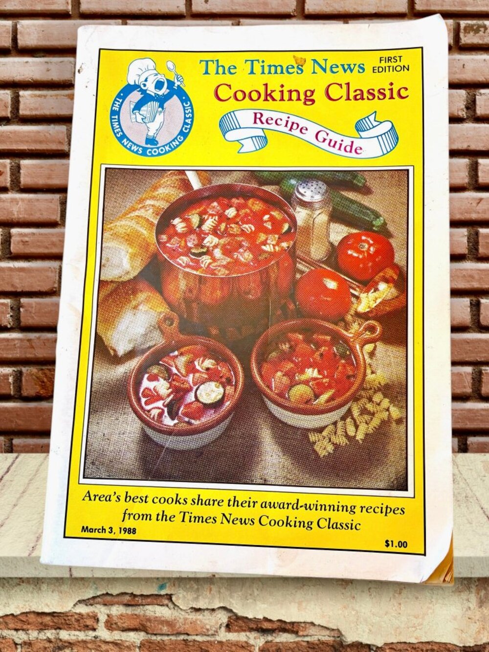Vintage 1988 Paperback Cookbook THE TIMES NEWS COOKING RECIPE GUIDE Pamphlet